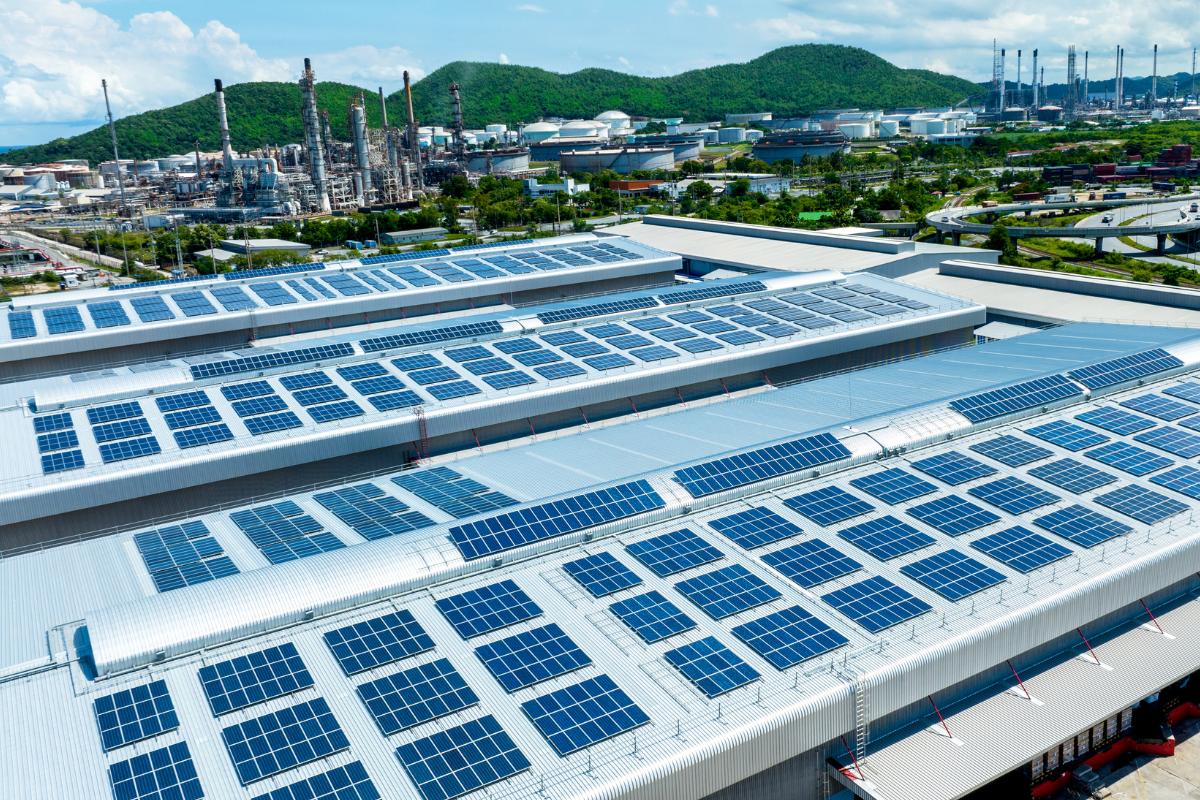 Commercial solar installation